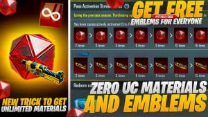 Get Unlimited Mythic Emblems Free UC in BGMI 2025